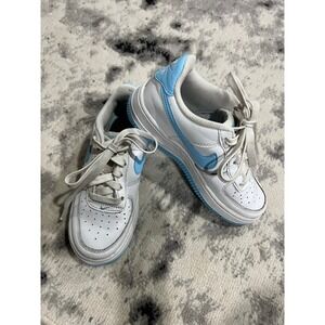 Nike Air Force 1 Low Kids White University Blue Sneakers FJ3484-101 Size 1Y